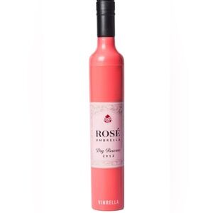 NWT Vinrella Rosé Wine Bottle Umbrella - Portable and Compact Travel Umbrella